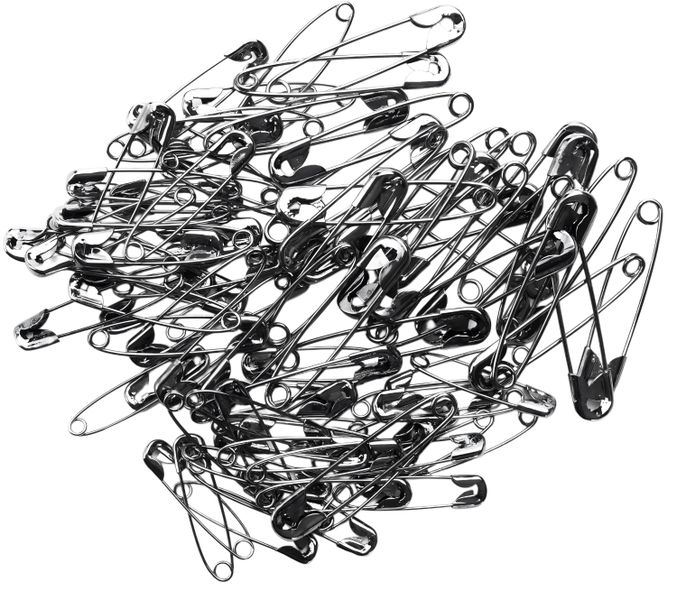 120 Pcs Box Black And White Mini Stainless Steel Safety Pins
