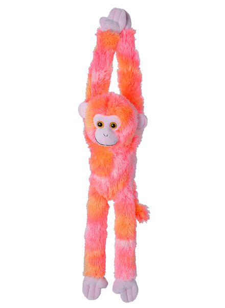 Wild Republic Hanging Pink Monkey Plush Teddy 20 Inch