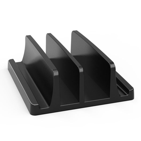Sleek Laptop Stand Organizer Slots Home and Office,Heightened storage rack