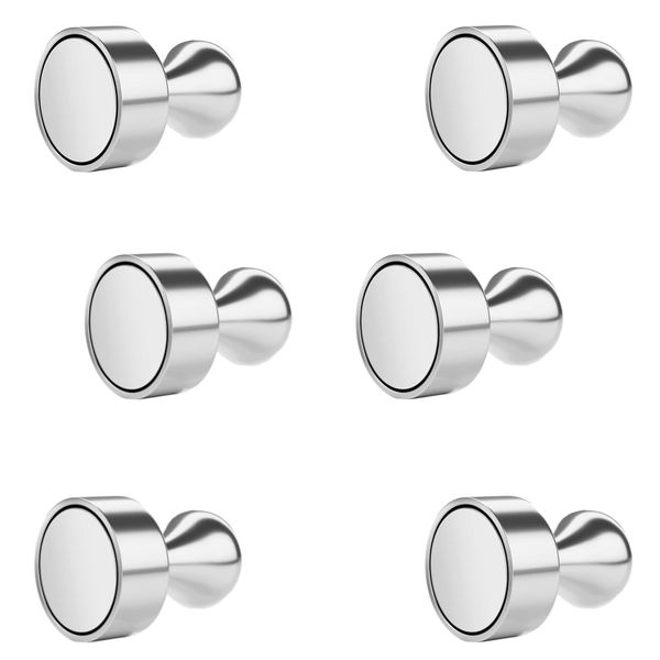 Craft DIY Multi Use Powerful Thumb Tack Pushpin Magnets Set of 6 (1.6cm)