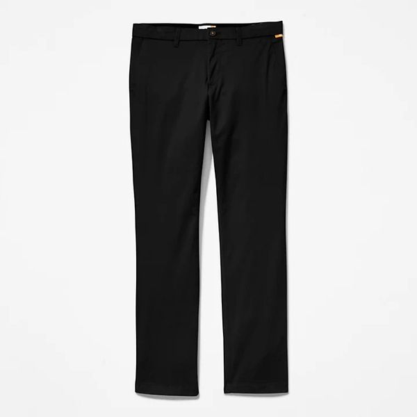 Timberland Men Black Cotton Casual Slim Chino