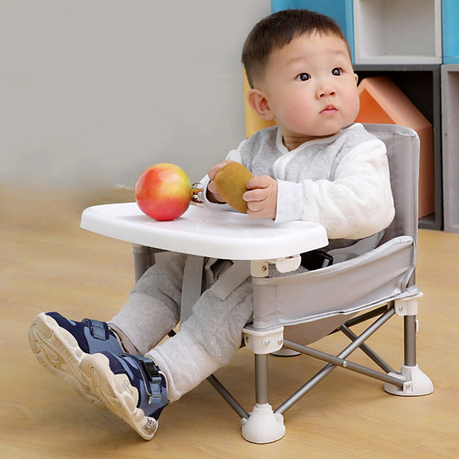 Baby camping chair online with tray