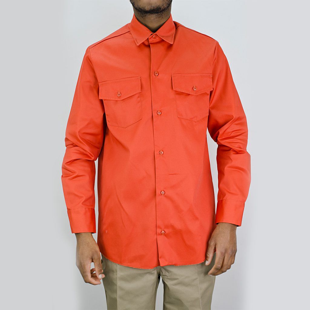 80s-90'S Dickies Long Sleeve Light Nell Check Shirt Box Shirt Men's M Size Vintage cotton red type Vintage Second Hand