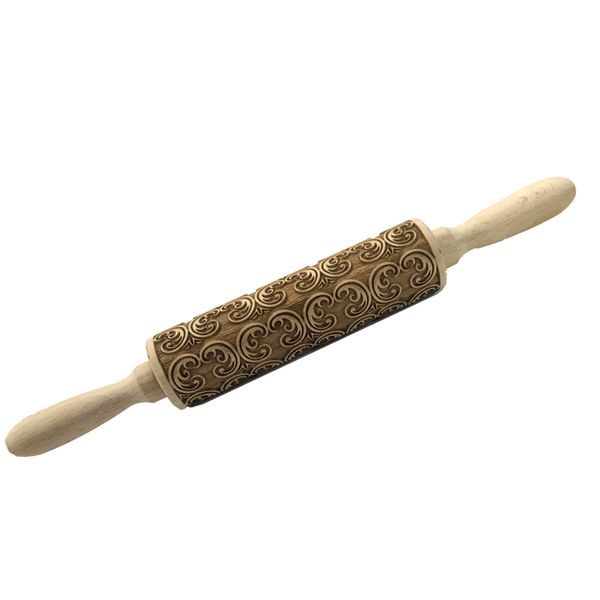 Wooden Embossing Pattern Rolling Pins for Baking