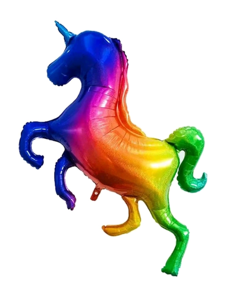 Large Glitter Rainbow Unicorn Foil Balloon