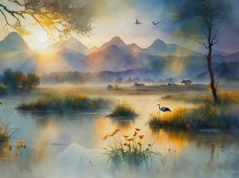 Modern Canvas Wall Art Home Decor - Misty Marsh