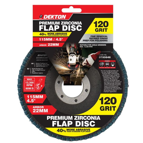Dekton Premium Zirconia Flap Disc - 120 Grit