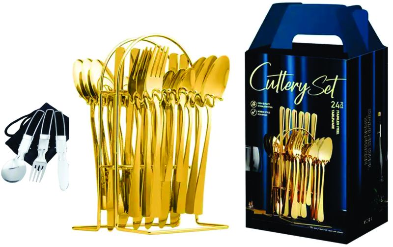 Optic Life Gold 24 Kitchen Utensil Set Cutlery image