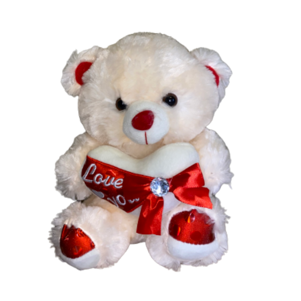 I Love You Teddy Bear, Valentines Red And White
