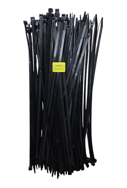 Camco (Pack of 3) Cable Ties 500mm x 7.8mm (100 Pieces) - Black(EXTRA WIDE)