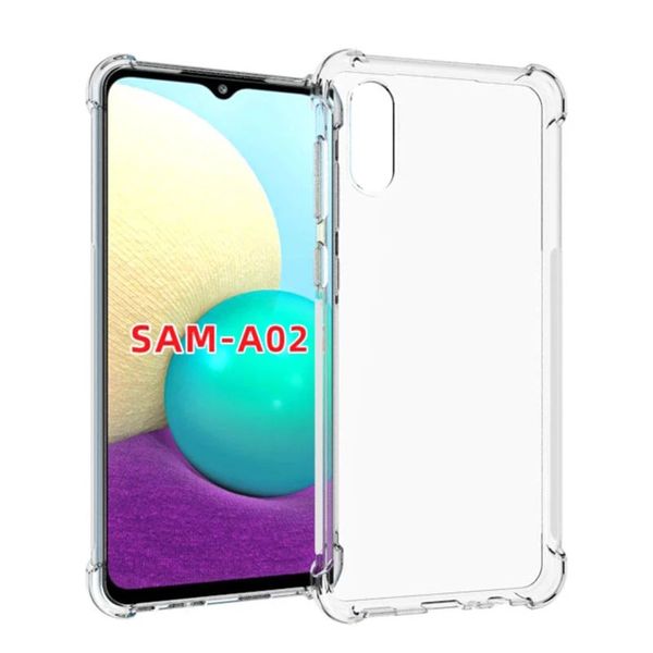 Shockproof TPU Clear Pouch Gel Case Compatible for Galaxy A02