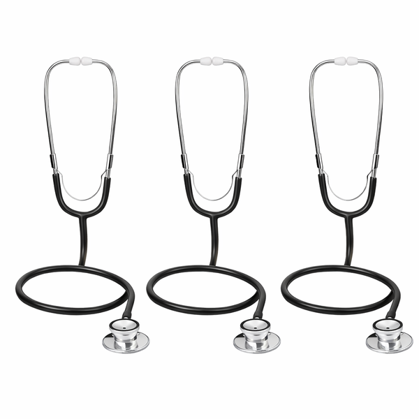 Deluxe Dual Head Doctors Stethoscope - 3 Pack Set