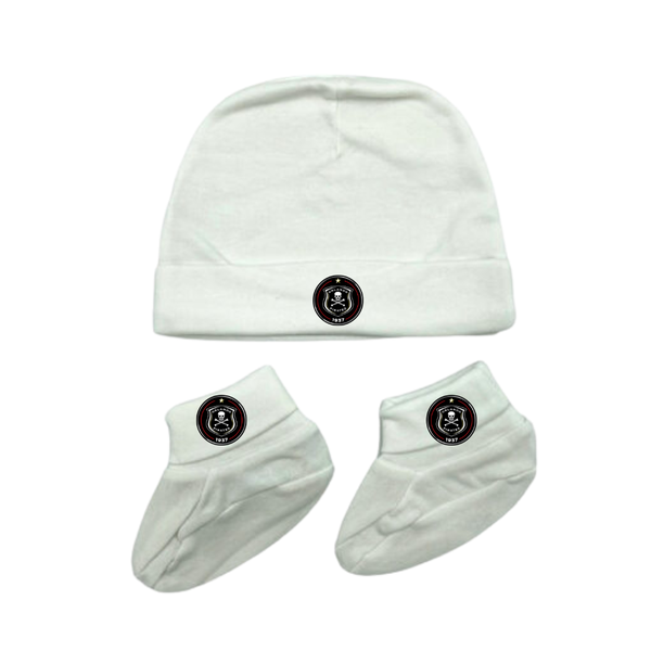 Katz Designs - Hat + Booties - Orlando Pirates Inspired