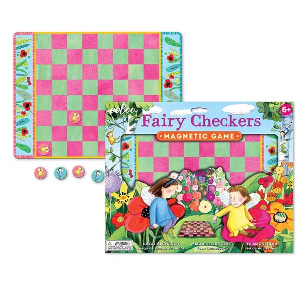 eeBoo Fairy Checkers Magnetic Board Game