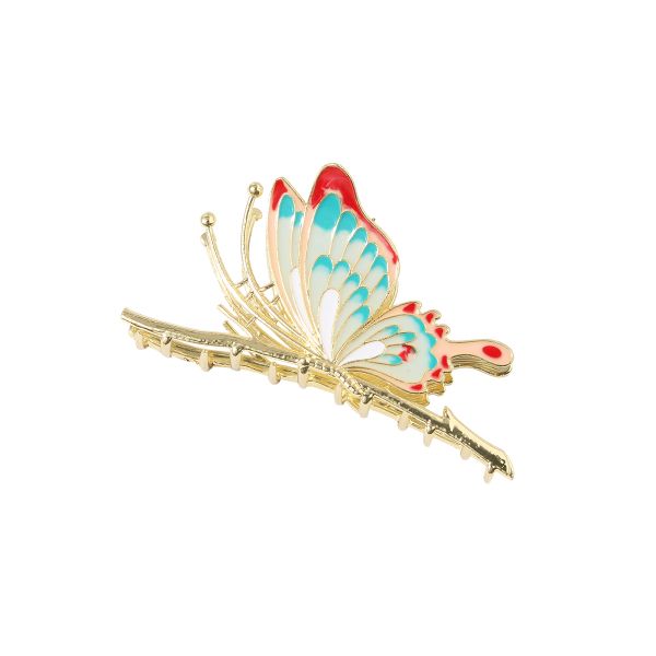 Butterfly Shape Non-Slip Hair Claw Clips Fashion Accessory Blue