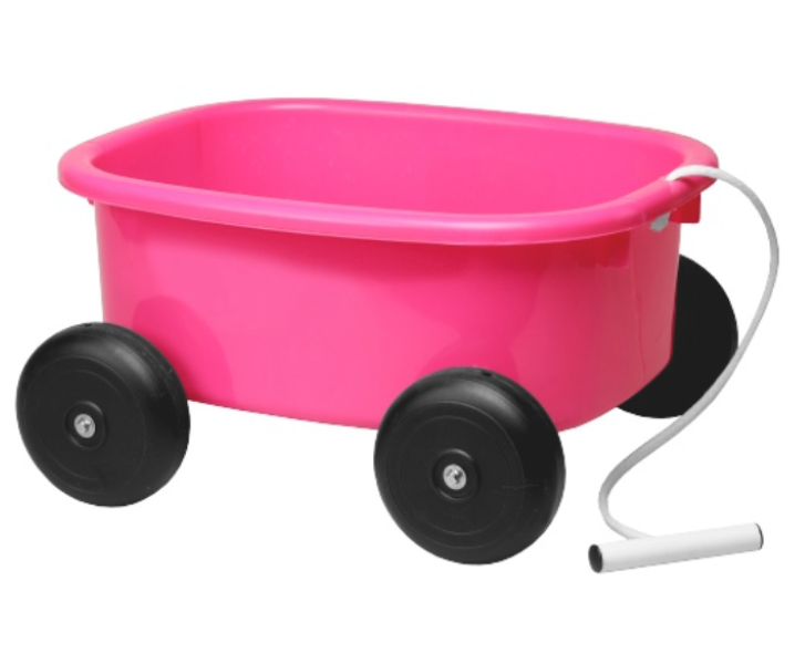 Kids Outdoor Plastic Pull Wagon Cart Pink