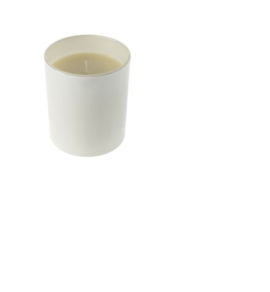 George &amp; Mason -Essence Round Glass Candle - White - Cotton