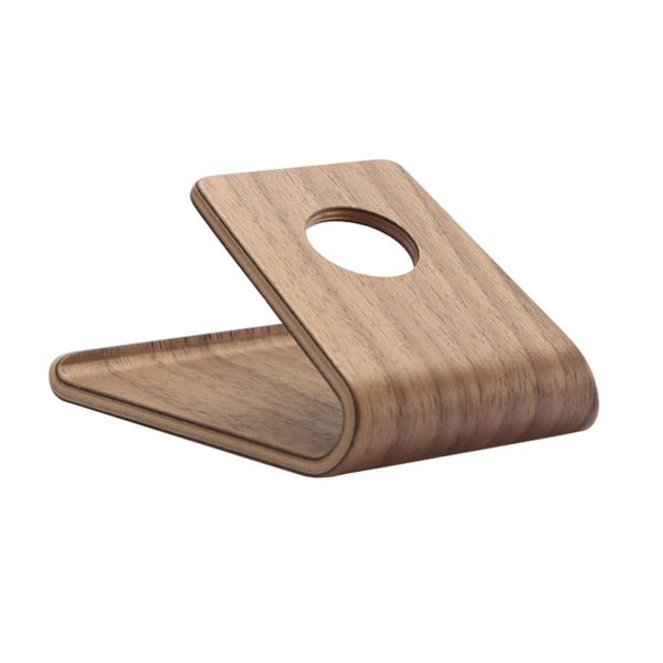 Universal Portable Bamboo Mobile Phone And Tablet Holder - Dark Brown