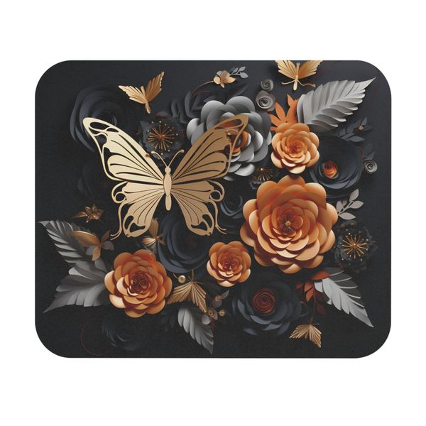 Metallic Butterfly Mouse Pad
