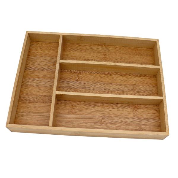 Bamboo Cutlery Organiser - 4 Compartments