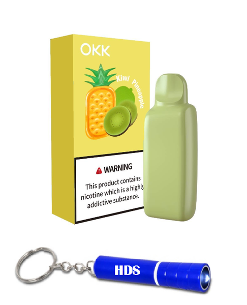 OKK 5000 Puff 35mg Cartridge - Kiwi Pineapple with HDS Torch
