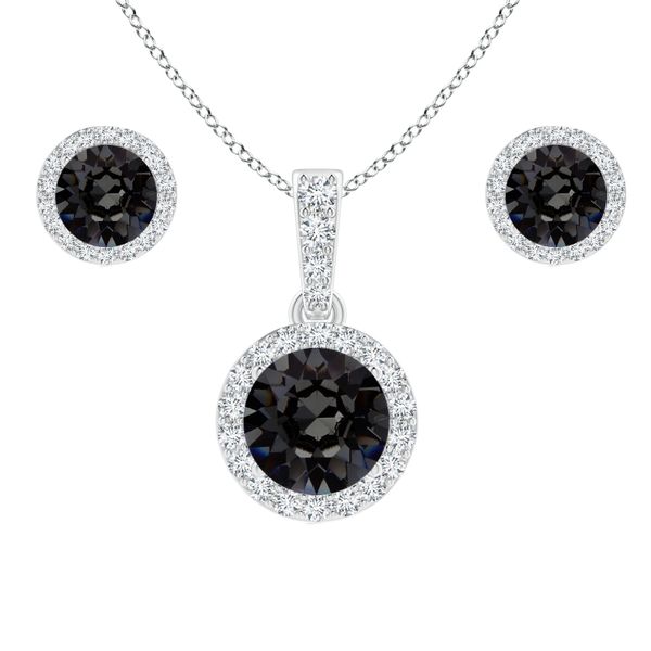 Stella Luna Nicki Jewellery Set- Swarovski Silver Night Crystal