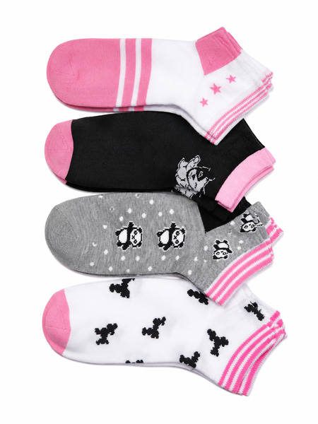 Cute Cotton Cartoon Casual Low Cut Socks (12 Pack)