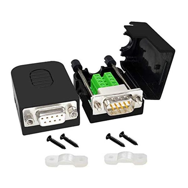 Db9 Solderless Connector Rs232 D-Sub Serial To 9-Pin Port Terminal