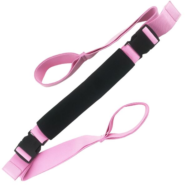 Flexibility Yoga Elastic Stretch Strap Belt for Exercise Fitness - Rose Red