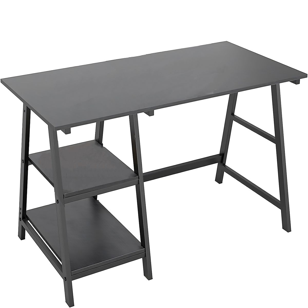 Home Office Writing Desk Space-Saving Workstation Table Modern Woode Simple