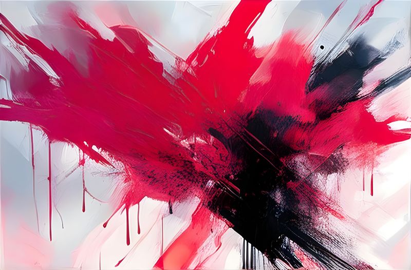 Canvas Home Decor Wall Art - red,black Abstract