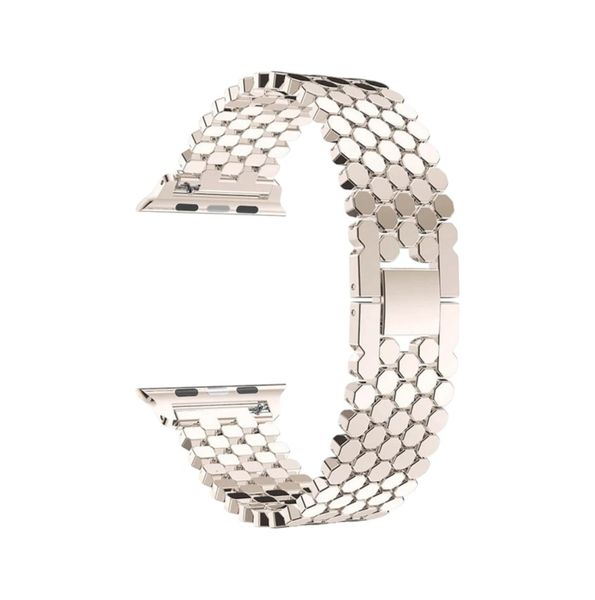 Hypoallergenic Stainless Steel Apple Watch Strap - Beige