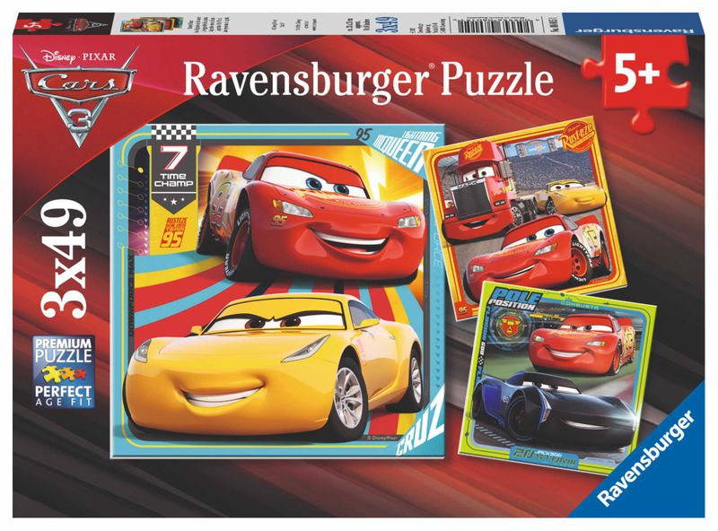Ravensburger Disney Cars Legends of the Track - 3 x 49 Piece Puzzles