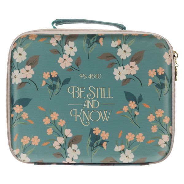Organizer Bible Case - Be Still and Know, Hardcover, Floral