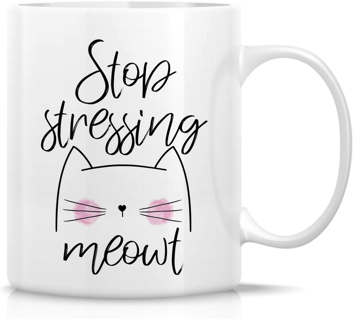 Stop Stressing Meow Christmas Birthday Cat Lover Gift Mug | Shop Today ...