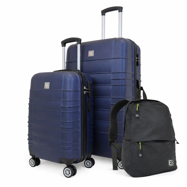 Santorini Suitcase Hardshell 2 Piece Luggage Set w/ Backpack - 55 and 75 cm