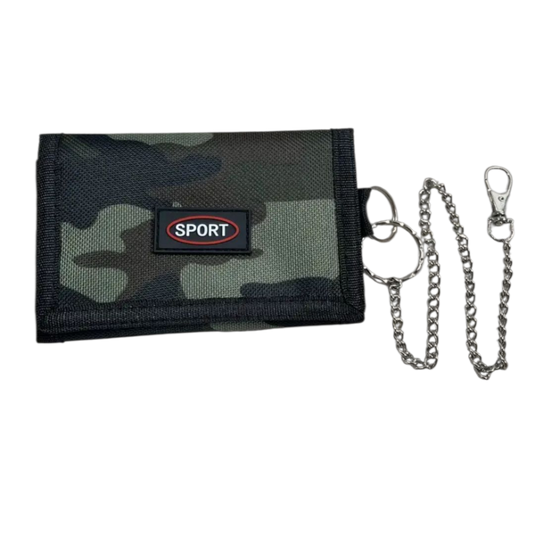 Gift Emporium Sport Velcro Wallet with Chain - Camo