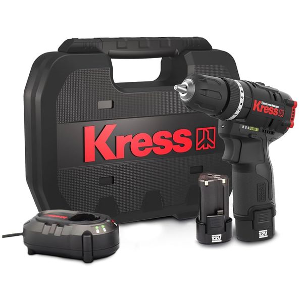 Kress Hammer Drill 10mm 12V BL 40Nm Kit