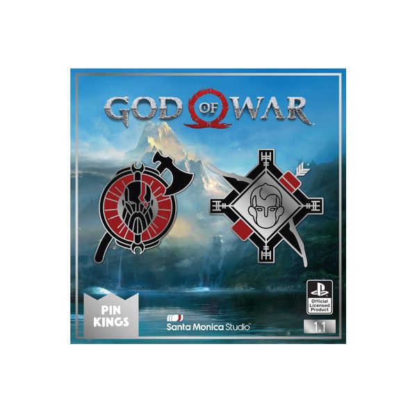Official God of War Pin Kings Enamel Pin Badge Set