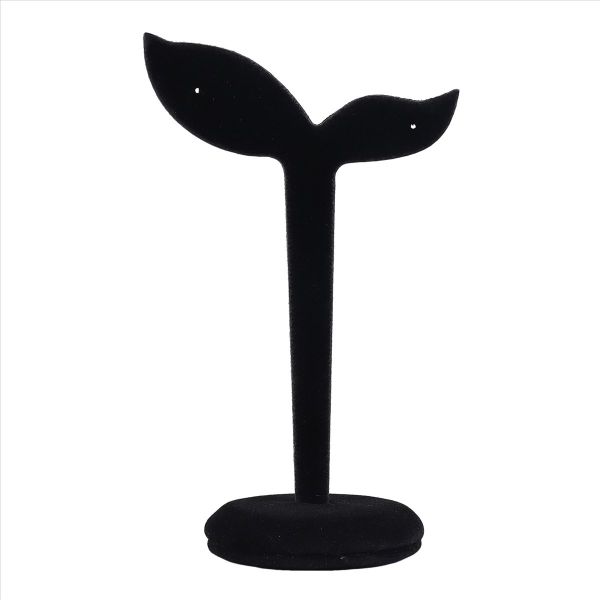 Velvet Earring Display Stand Props Stud Earrings Holder Rack(Black)
