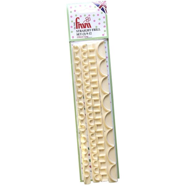Cutter Straight Frill 9 - 12 Cake Fondant Geometric Art Deco Border Cut Out