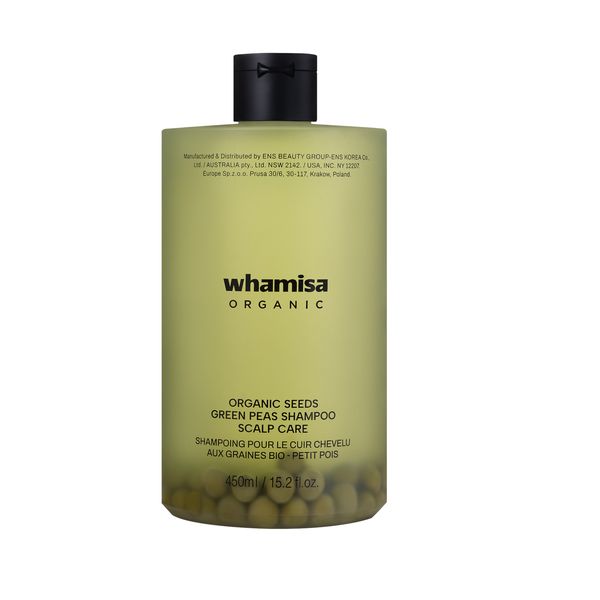 Whamisa Organic Seeds Green Peas Shampoo 450ml - Korean Root &amp; Scalp Care