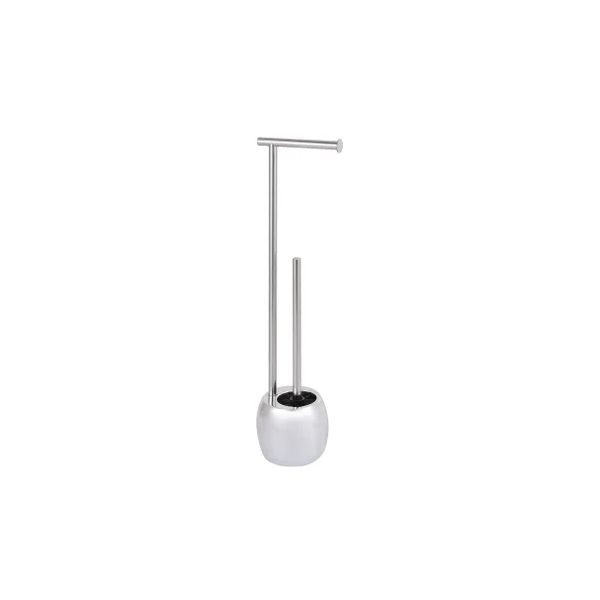 Rondo Toilet Brush And Paper Holder Combo Chrome