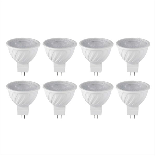 8Pcs 7W Mr16 Dob Led Bulb Gu5 3 Base 6000K 580Lm White Light