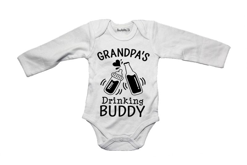 Grandpa's Drinking Buddy - LS - Baby Grow