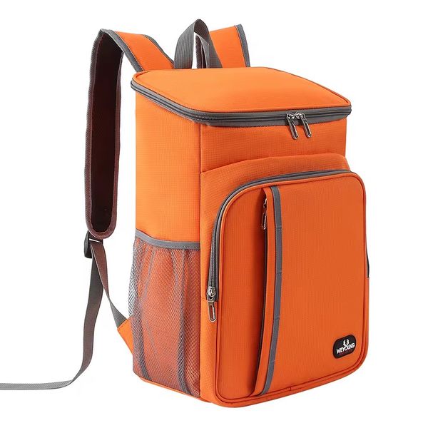 Premium Cooler Bag- Multi-Compartment Thermally Insulated Cooler Bag-Orange