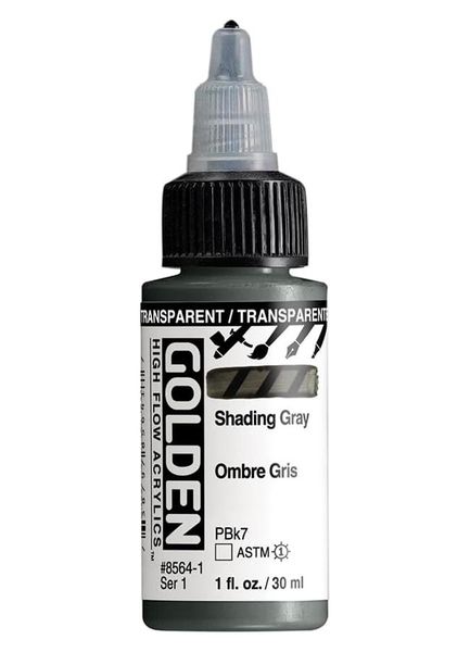 High Flow Acrylics by GOLDEN, 30ml / 1fl.oz - Transparent Shading Gray