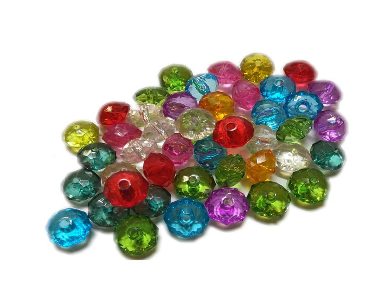 BEAD COOL -Rondelle Shape - Mix colour - 290pcs ( 9by12 with 2mm hole)