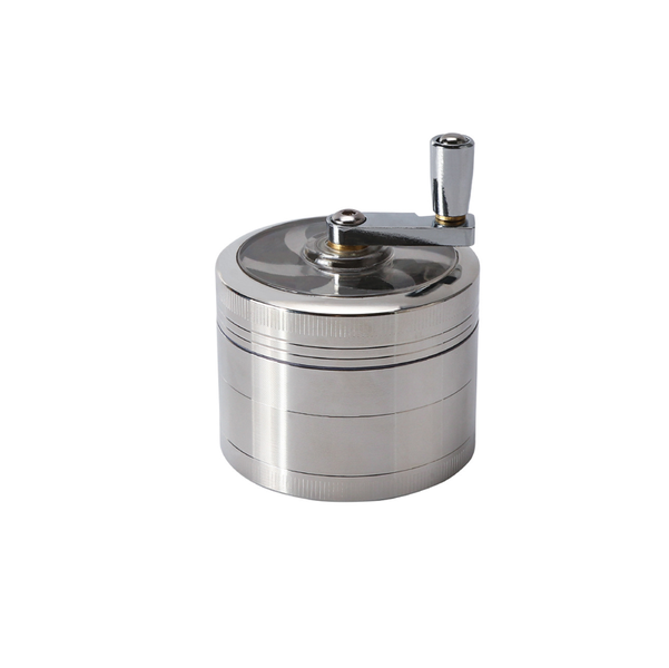 Grinding Machine, Hand Cranked Smoke Grinder - Zinc Alloy Four Layer