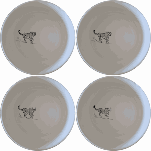 Kruger Park Running Cheeta Bowl Set of 4 - Range 2